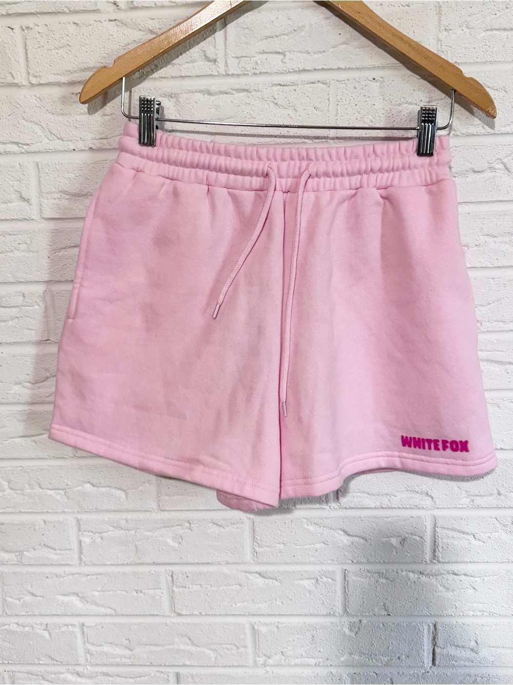 NWT 11th Street New York or Nowhere Oversized Hoodie and Shorts Pink Sugar S/M - Picture 3 of 11